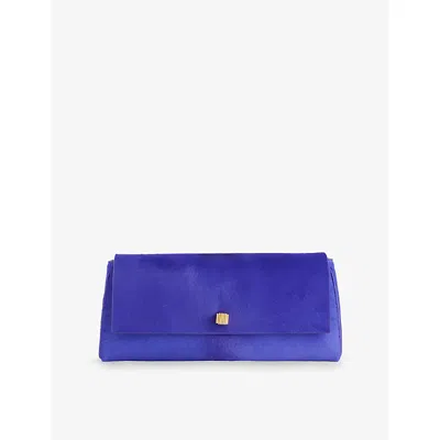 Khaite Womens Amethyst Audrey Pony Hair Leather Clutch In Purple