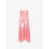 Khaite Womens Azalea Raina Ruched Silk Dress In Multi