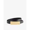 Khaite Womens Black Berlin Leather Belt In Black