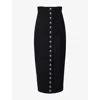 Khaite Brynlee Crepe Maxi Pencil Skirt In Black