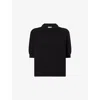 Khaite Womens Black Davin Short-sleeve Cashmere Jumper