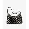 Khaite Elena Small Studded Leather Shoulder Bag In Black