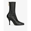 Khaite Eva Mid-calf Leather Boots In Black