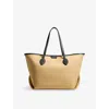 Khaite Womens Black / Honey Amalia Medium Canvas Tote Bag