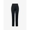 Khaite Womens Black Lenn Tapered-leg Woven Trousers In Black