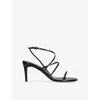 Khaite Loop Kitten Heel Sandal Red Wine In Black