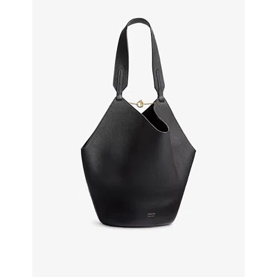 KHAITE WOMENS BLACK LOTUS SMALL LEATHER TOTE BAG