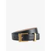 Khaite Womens Black Manhattan Square-buckle Leather Belt In Black