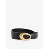 Khaite Womens Black Olivia Leather Belt In Black