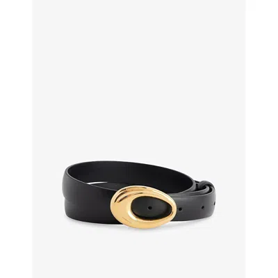 Khaite Womens Black Olivia Leather Belt