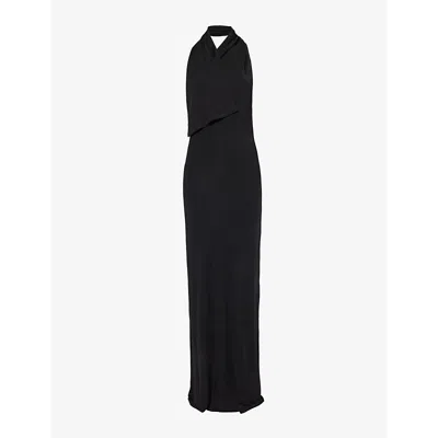 Khaite Teri Sleeveless Strappy Backless Maxi Dress In Black