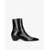 Khaite Leather Sybil Ankle Boots 40 In Black