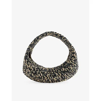 Khaite Womens Black / White Olivia Medium Raffia Hobo Bag In Multi