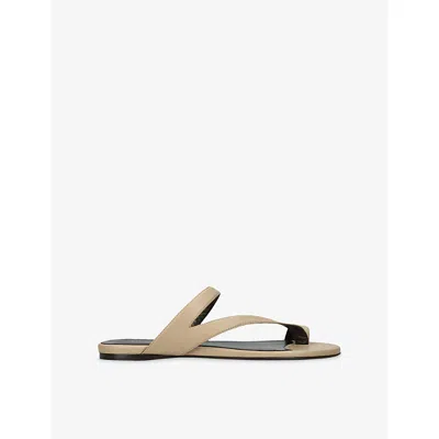 Khaite Womens Blush Aimee Leather Sandals Eur 38/5 Uk In Neutral