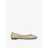 Khaite Womens Blush Charlotte Leather Ballet Flats Eur 37 / 4 Uk