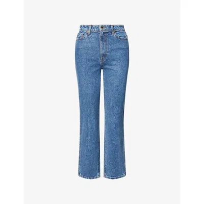 Khaite Womens Boone Abigail Straight-leg Denim Jeans In Blue
