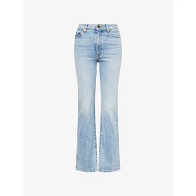 Khaite Womens Bryce Stretch Danielle Straight-leg High-rise Jeans