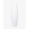 Khaite Womens Chalk Tulula Shoulder-straps Cotton-poplin Maxi Dress