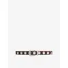 Khaite Benny Stud Embellished Buckle Belt In Coffee