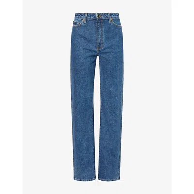 Khaite Womens Danielle Straight-leg Denim Jeans Montgomery In Multi