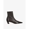 Khaite Cowboy Boots With Square Toe And Low Heel In Brown