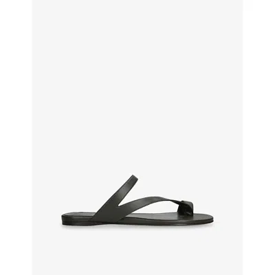 Khaite Womens Dark Green Aimee Leather Sandals Eur 39 / 6 Uk In Black