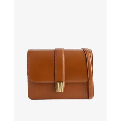 Khaite Womens Dark Honey Blake Leather Cross-body Bag In Brown