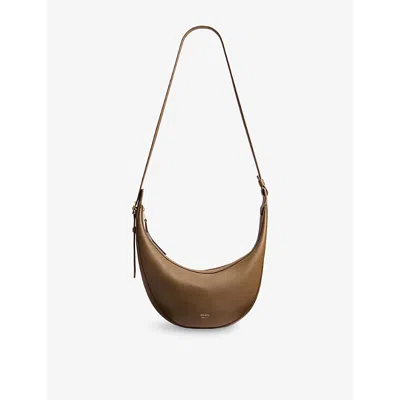 Khaite Womens Augustina Small Pebbled Leather Cross-body Bag Dark Olive
