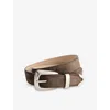 Khaite Womens Ebano Benny Suede Belt