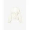 Khaite Woman Cardigan Ivory Size Xs Cashmere In White