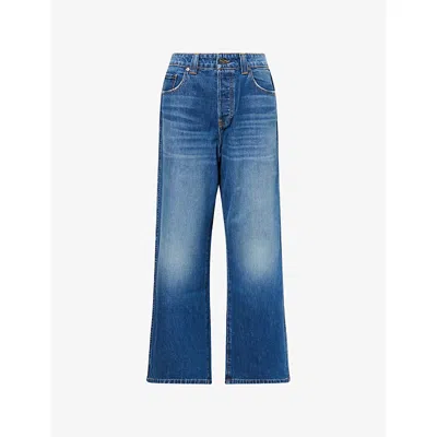 Khaite Womens Harkins Winslow Straight-leg Denim Jeans