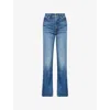 Khaite Womens Harkins Danielle Straight-leg Denim-blend Jeans In Blue