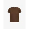 Khaite Womens Bark Emmylou Short-sleeves Cotton-jersey T-shirt Xs In Brown