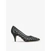 Khaite River Crystal Mesh Pumps In Black