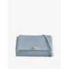 Khaite Womens Lead Audrey Suede Crossbody Bag In Gray