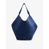 Khaite Womens Midnight Navy Lotus Medium Leather-suede Tote Bag In Blue
