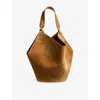 Khaite Women's Lotus Medium Leather Shoulder Bag In Mud