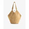 Khaite Womens Mud Small Lotus Leather-suede Tote Bag