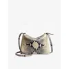 Khaite Lina Python-effect Leather Cross-body Bag In Natural