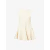 Khaite Womens Natural Mel Skater-hem Crepe Mini Dress In Nude