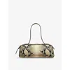 Khaite Womens Natural Simona Snakeskin-effect Leather Shoulder Bag In Natural