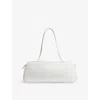 Khaite Simona Crackle Patent Leather Shoulder Bag In Optic White