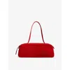 Khaite Womens Simona Suede Shoulder Bag Rebel In Rebel