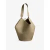 Khaite Womens Lotus Small Leather Tote Bag Sage