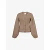 Khaite Womens Barley Scarlet V-neck Cashmere Cardigan In Neutral
