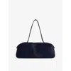 Khaite Womens Midnight Navy Simona Suede Shoulder Bag In Blue