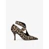 Khaite Womens Camel/oth Sloan 85 Leopard-print Calf-hair Courts Eur 41 / 8 Uk In Animal Print