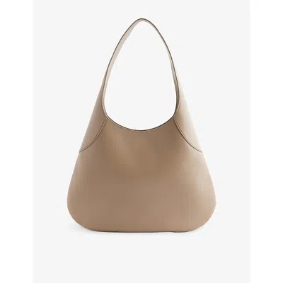 Khaite Womens Toffee Joan Foil-print Logo Large Hobo Bag In Brown