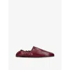 Khaite Banks Leather Slip-on Shoes In Wine