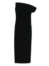 Khaite Wool And Silk Blend Dress In Black
